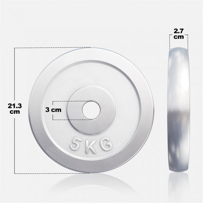 Halterschijven set 30 kg Chroom - 6 x 5 kg