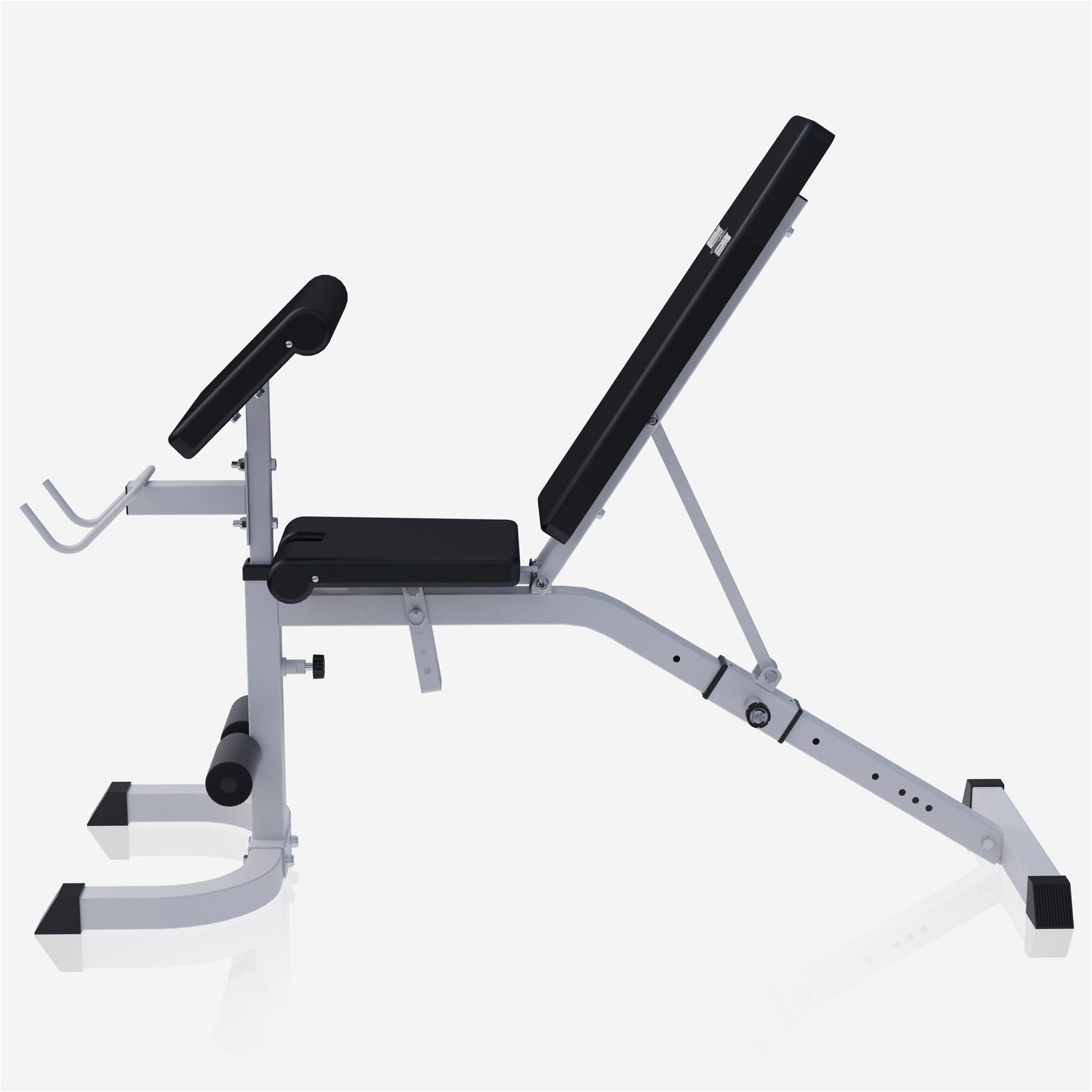 Banc de fitness réglable avec support pour curls blanc