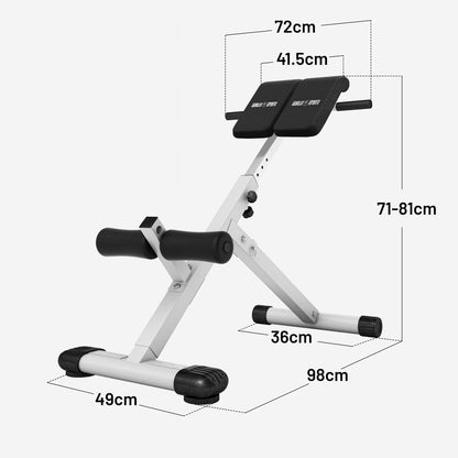 Foldable Abdominal and Back Trainer White