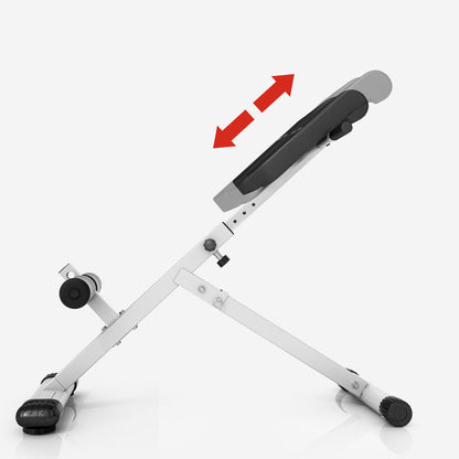 Foldable Abdominal and Back Trainer White