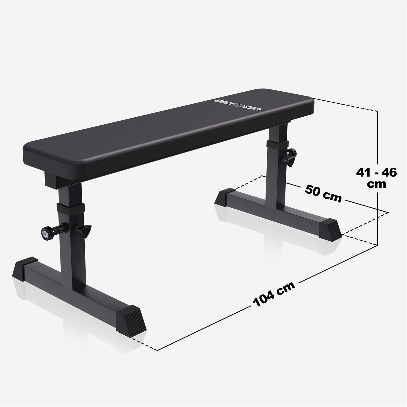Adjustable Flat Weight Bench White
