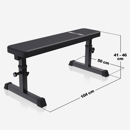 Adjustable Flat Weight Bench White