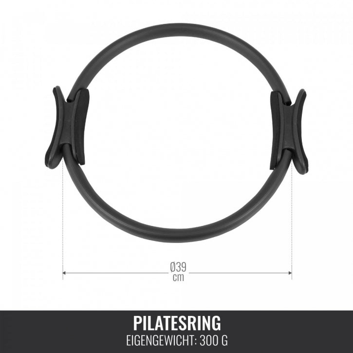 Pilates ring zwart 39 cm