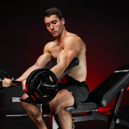 Professionele fitnessbank met curlfuncties