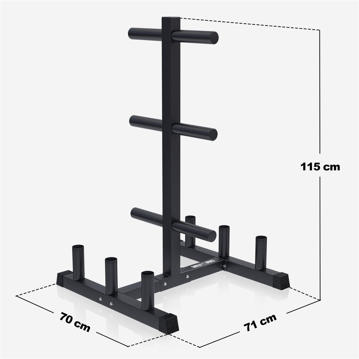Halterstandaard Olympisch zwart 50/51 mm