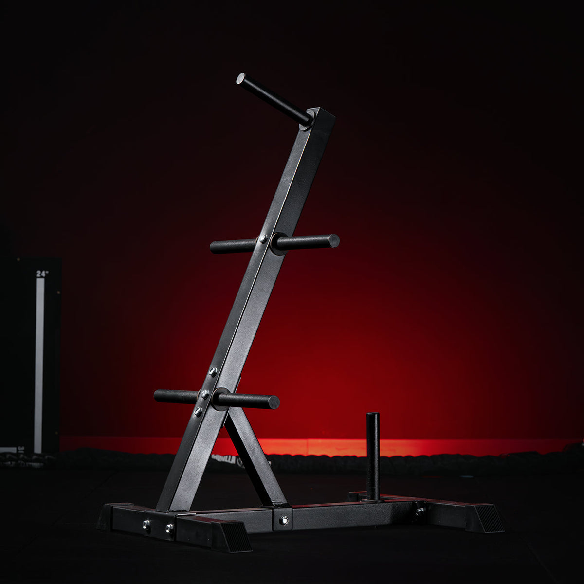Weight plate stand incl. 77.5 kg cast iron weights