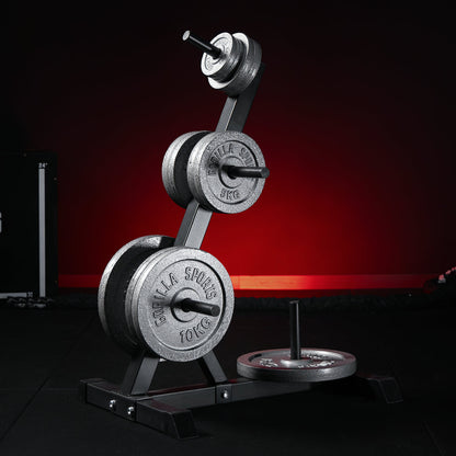 Weight plate stand incl. 77.5 kg cast iron weights