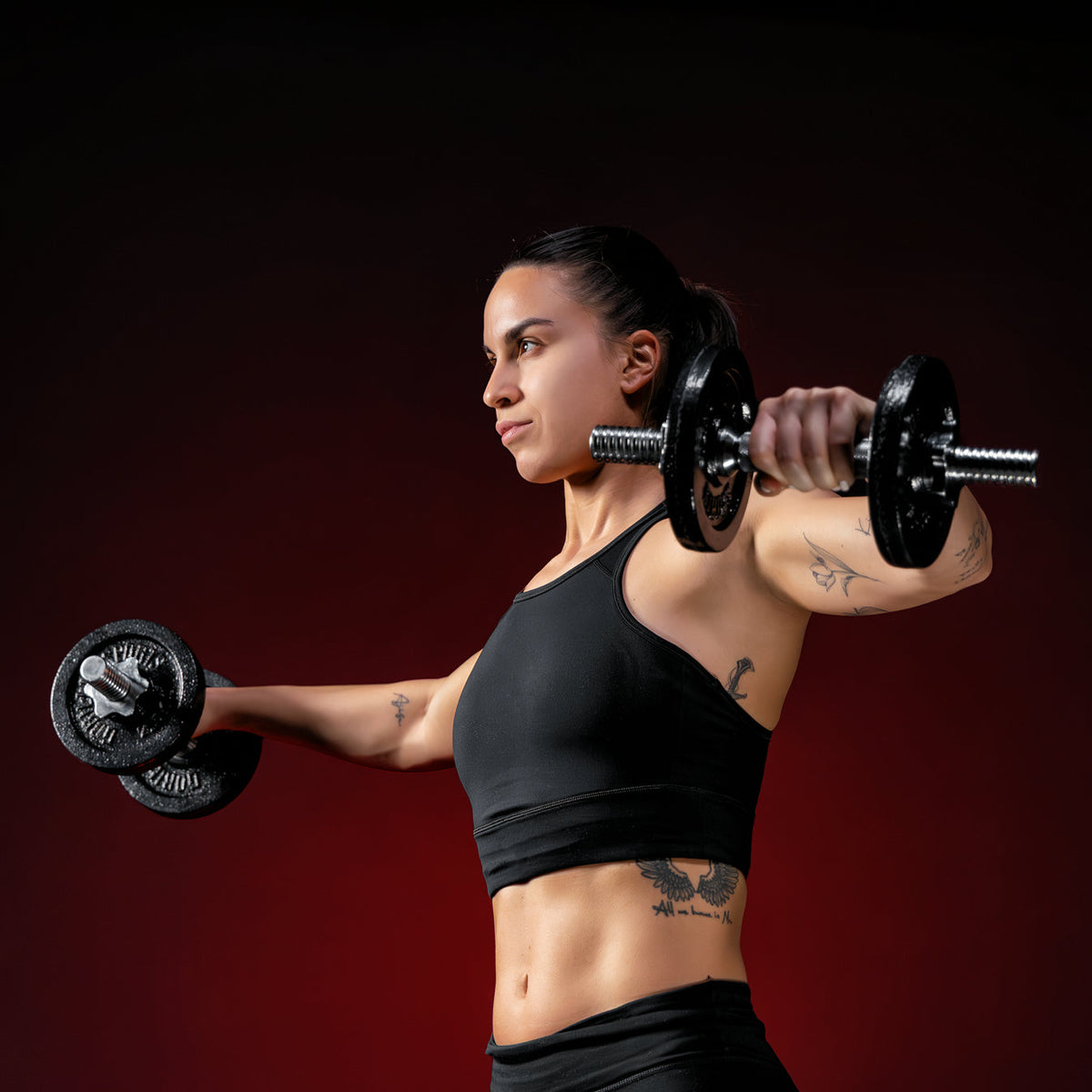 Adjustable barbell set 22 kg Chrome