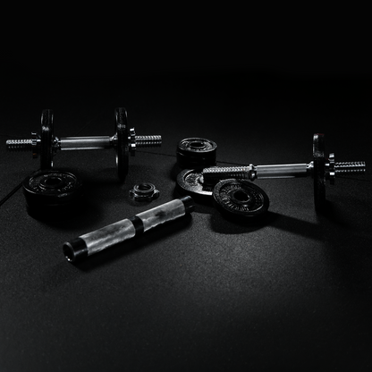 Adjustable barbell set 22 kg Chrome
