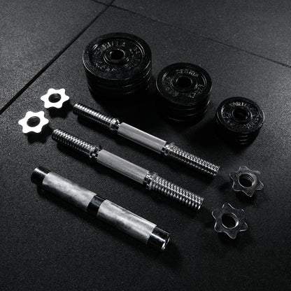 Adjustable barbell set 22 kg Chrome
