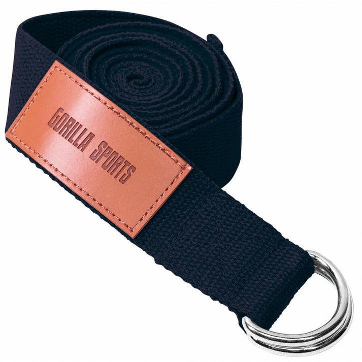 Yoga riem 260 x 3,8 cm Zwart