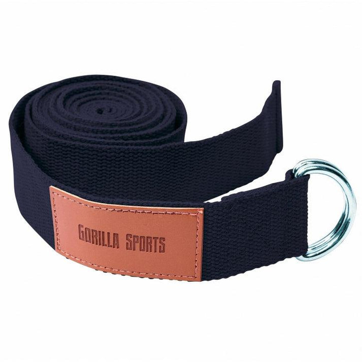 Yoga riem 260 x 3,8 cm Zwart