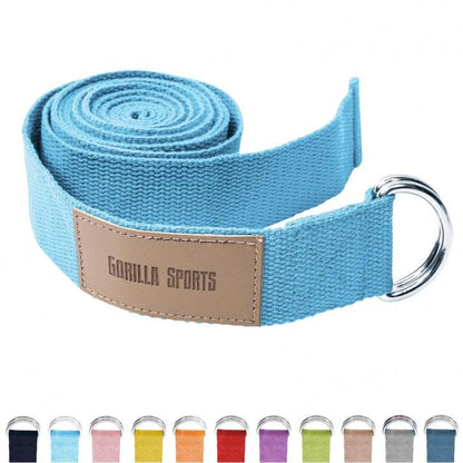 Yoga riem 260 x 3,8 cm Blauw