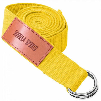 Yoga riem 260 x 3,8 cm Geel