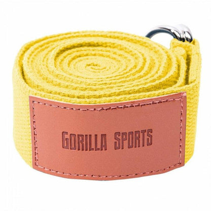 Yoga riem 260 x 3,8 cm Geel