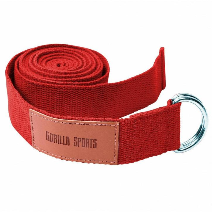 Yoga riem 260 x 3,8 cm Rood