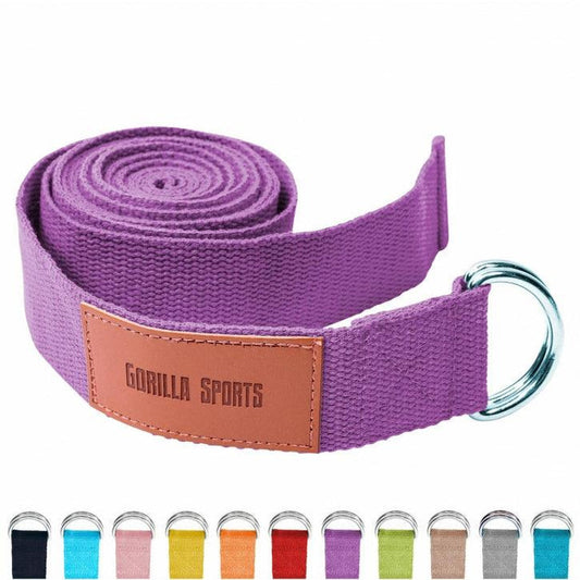 Yoga riem 260 x 3,8 cm Paars