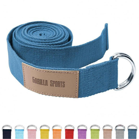 Yoga riem 260 x 3,8 cm Turquoise