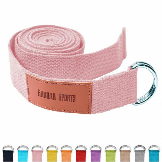 Yoga riem 260 x 3,8 cm Roze