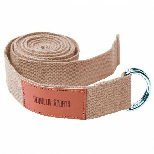 Yoga riem 260 x 3,8 cm Bruin