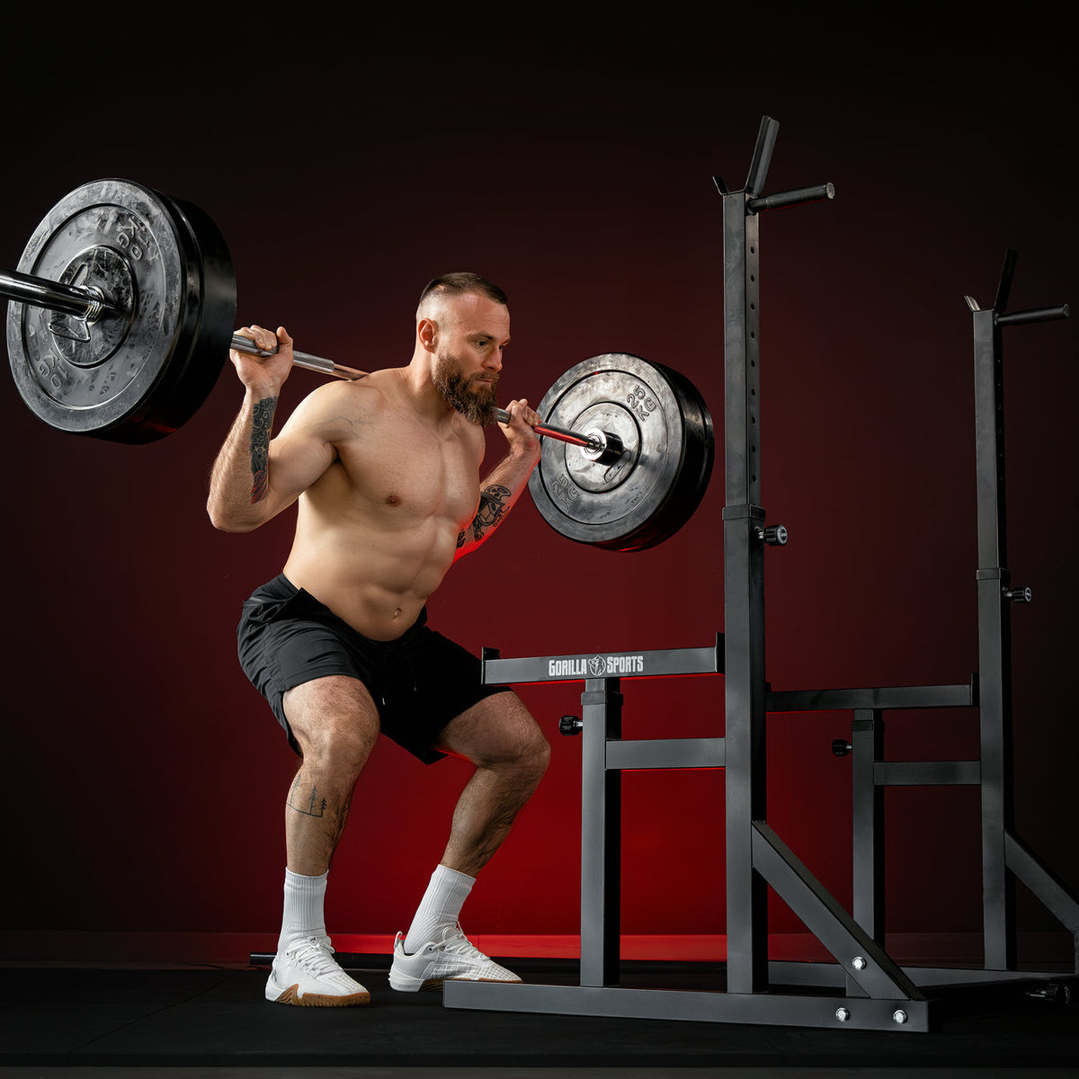 Multi Squat avec ensemble d'haltères olympiques de 167 kg