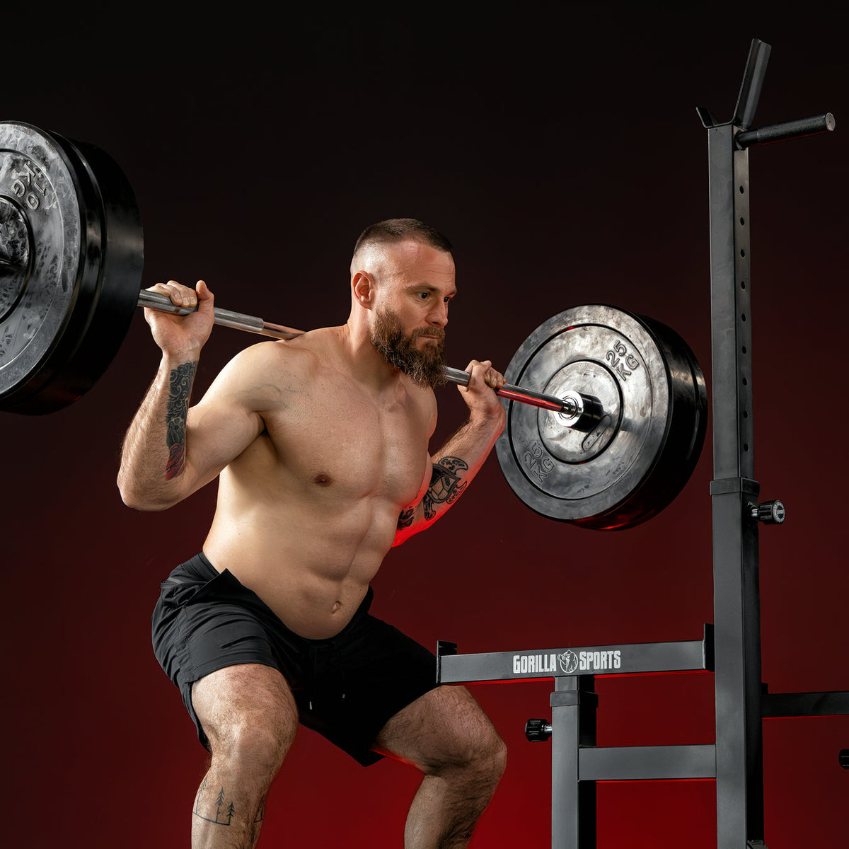 Multi Squat avec ensemble d'haltères olympiques de 167 kg