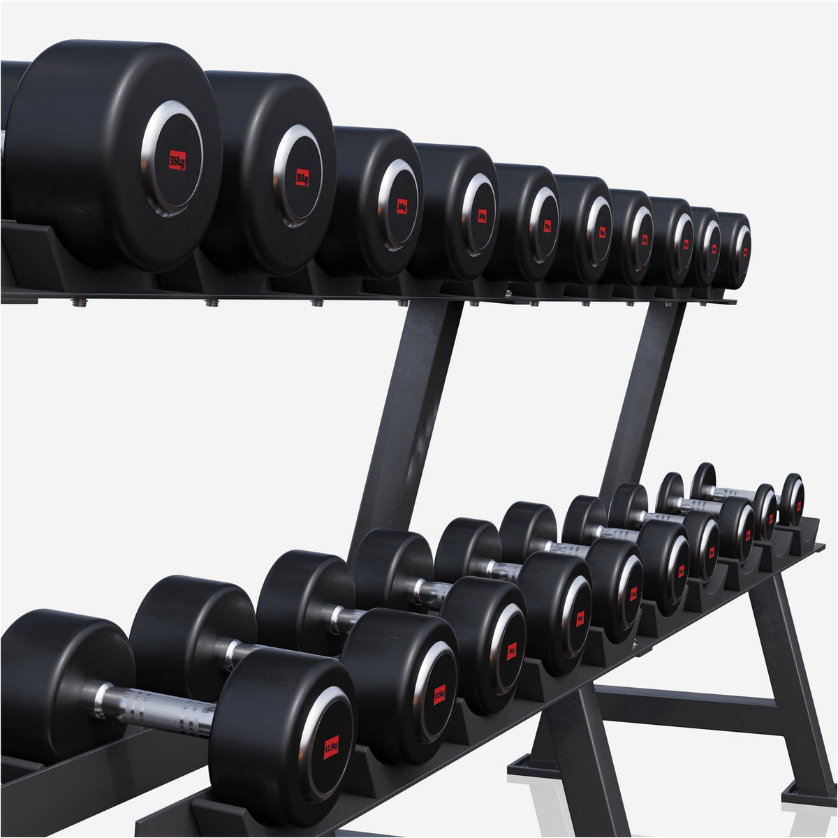 Support d'haltères professionnel avec haltères de 325 kg