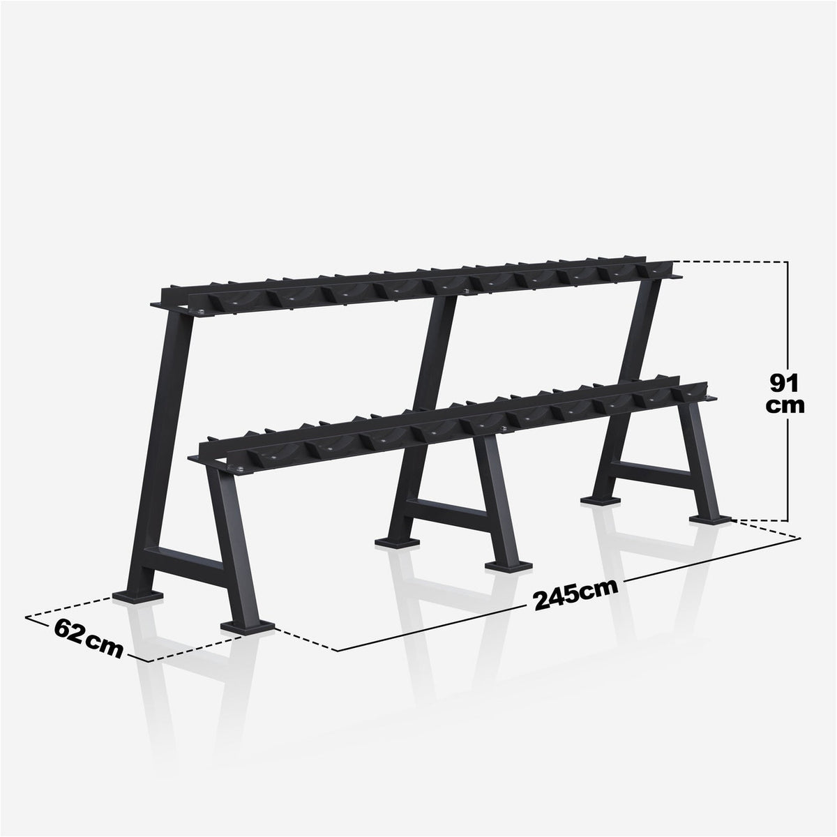 Support d'haltères professionnel avec haltères de 325 kg