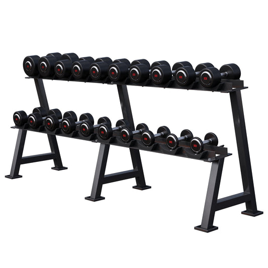 Professioneel dumbbell rack met 325 kg dumbbells