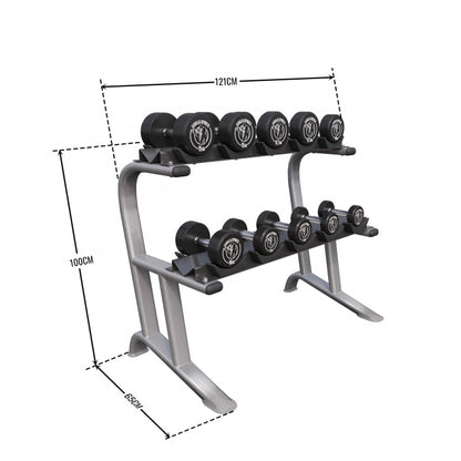 Professionele Dumbell Standaard incl. 90 kg Gorilla Sports dumbellset