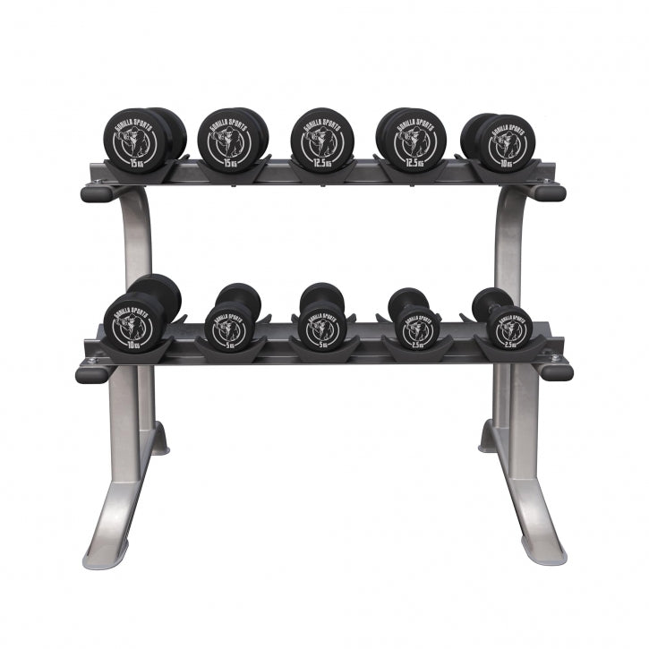 Professionele Dumbell Standaard incl. 90 kg Gorilla Sports dumbellset