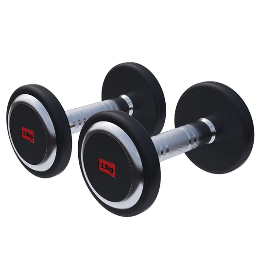 Professionele dumbellset 5 kg - 2 x 2,5 kg