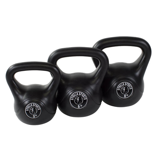 Ensemble avantage kettlebells 3, 6 et 8 kg en plastique