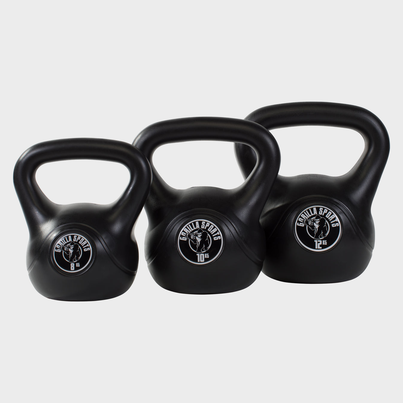 Ensemble avantage Kettlebells 8, 10 et 12 kg Plastique