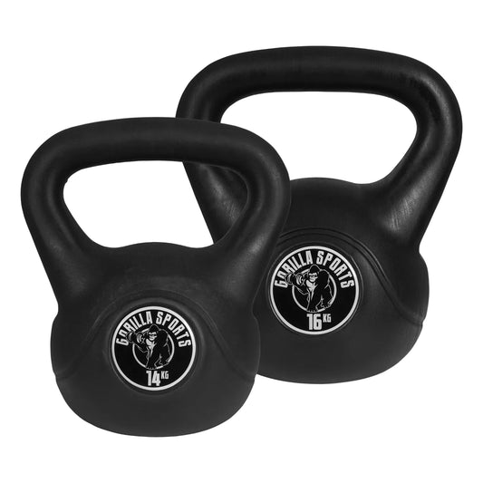 Ensemble avantage Kettlebells 14 et 16 kg Plastique
