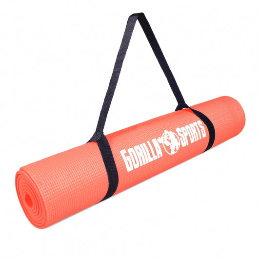 PVC Yogamat (180 x 60 x 0,5 cm) Koraalrood