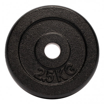 Dumbellset 15 kg gietijzer - 25 mm