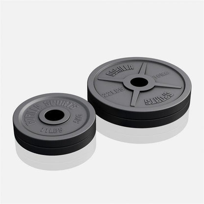 Voordeelbundel 30 kg (2 x 5 + 2 x 10 kg) Olympische Halterschijven Gietijzer Zwart - 50/51 MM