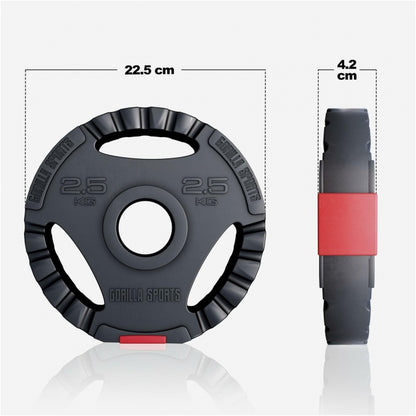 Olympische Halterschijf 2,5 kg Gripper Kunststof 50/51 MM