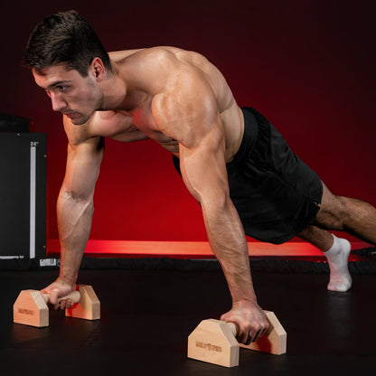Wooden push-up supports