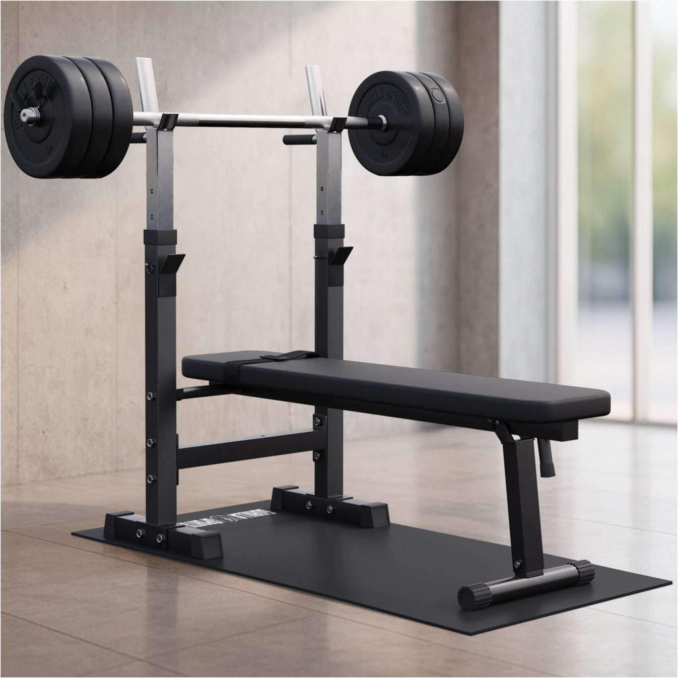 vloerbeschermingsmat 120 x 60 cm zwart