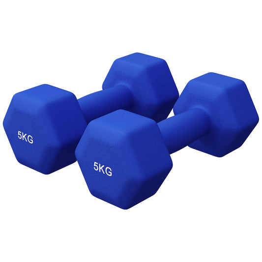 Vinyl halterset 2 x 5 kg