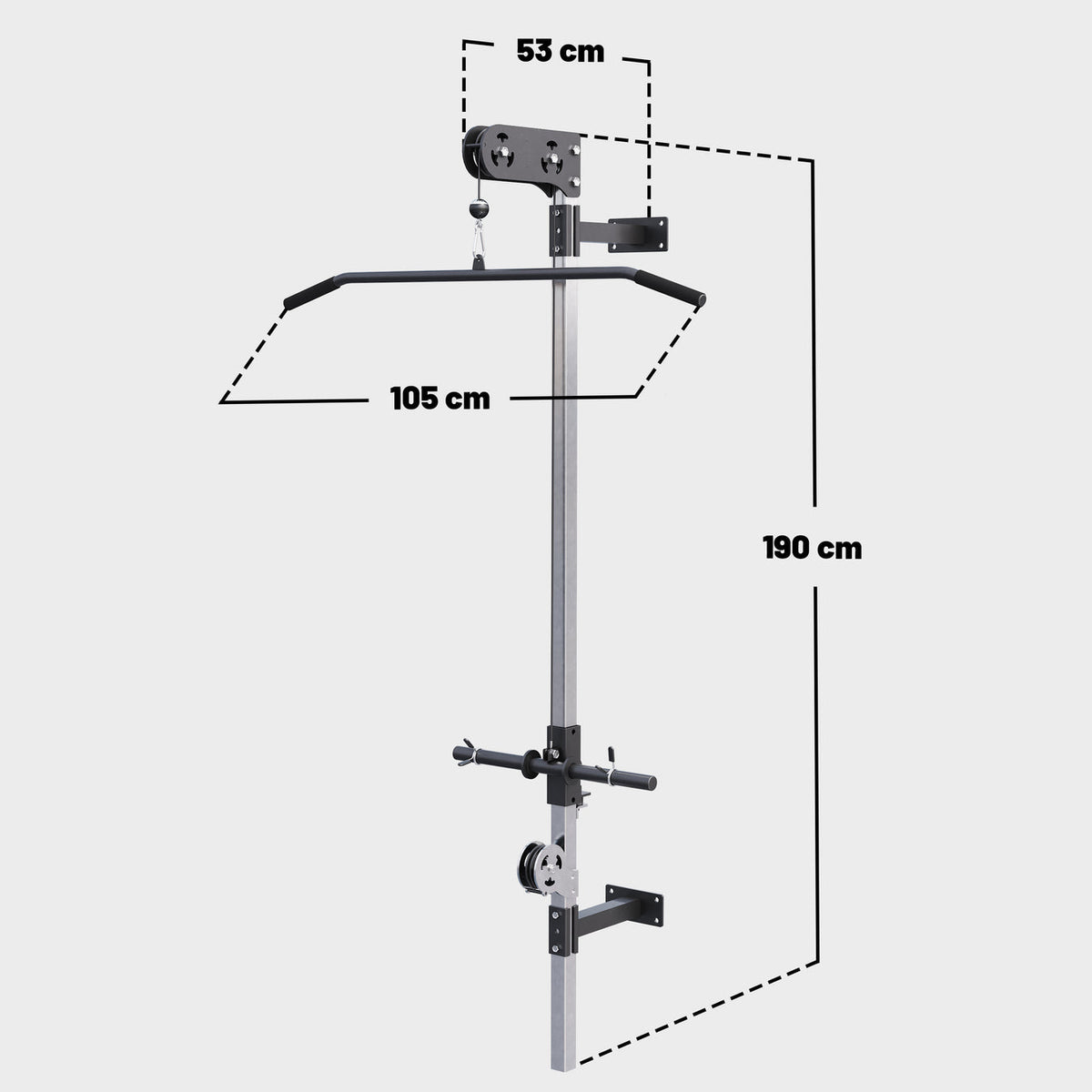 Lat Pulley kabelstation voor wandmontage