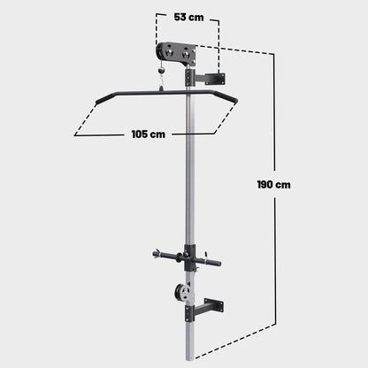 Lat Pulley kabelstation voor wandmontage