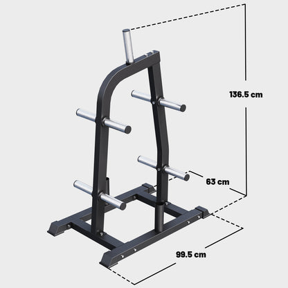 Halterschijvenstandaard Olympia 50 mm met 2 halterstanghouders