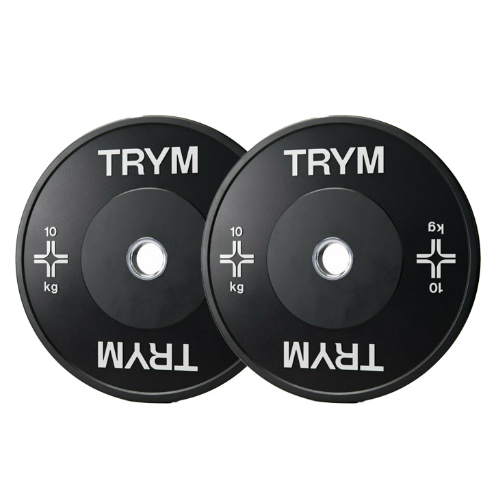 TRYM Bumperplate set 2 x 10 - Zwart - 50 mm