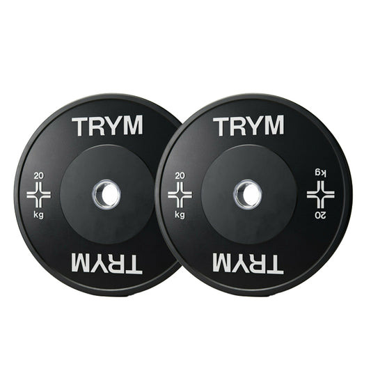 TRYM Bumperplate set 2 x 20 - Zwart -  50 mm
