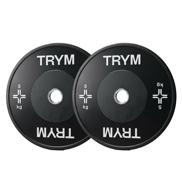 TRYM Bumperplate set 2 x 5 - Zwart - 50 mm