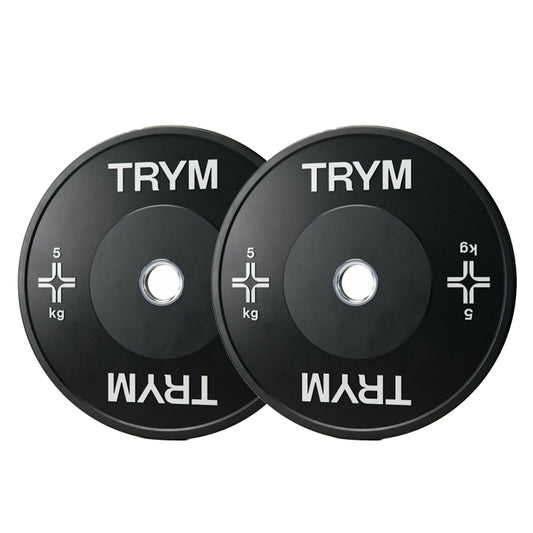 TRYM Bumperplate set 2 x 5 - Zwart - 50 mm