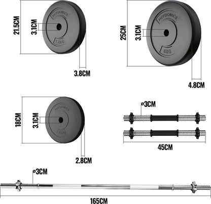 Physionics Halterset 38 kg